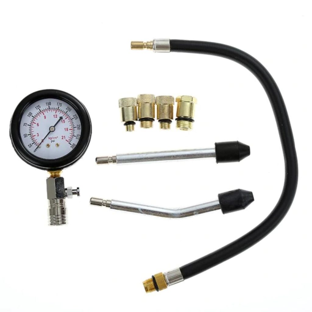 Pressure Gauge Compressor Gauge Meter Kit Compression Tester 0-21Bar ...